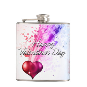 Happy Valentine's Day 6 Wrapped Flask Options