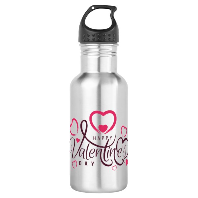 Happy Valentine's Day! 710 Ml Water Bottle (Front)