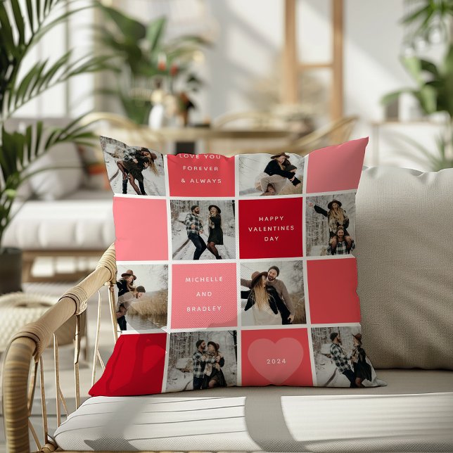 Happy Valentines Day 8 Photo Grid Cushion (Creator Uploaded)
