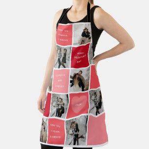Happy Valentines Day 9 Photo Grid Apron