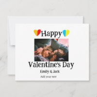 Happy valentine's day add couple name photo simple