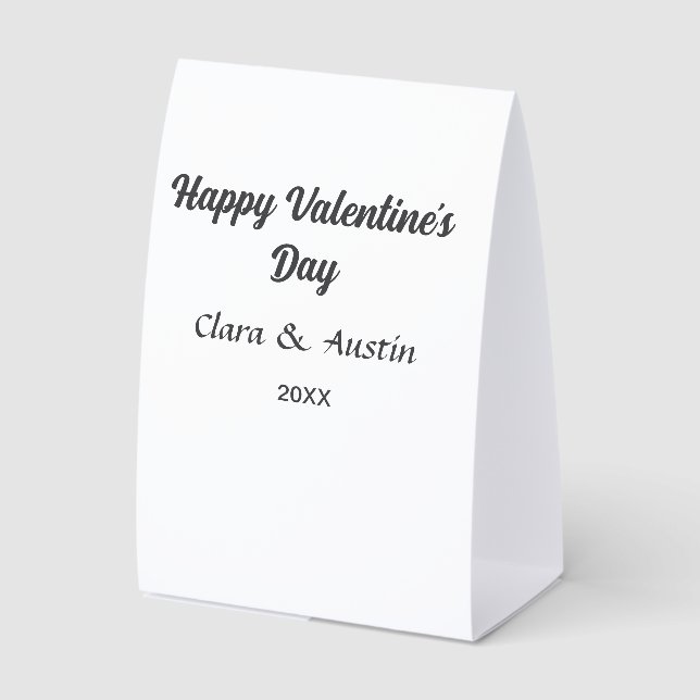 Happy Valentine's day add name date simple minimal (Front)