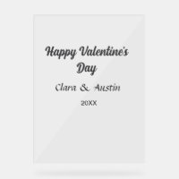 Happy Valentine's day add name date simple minimal