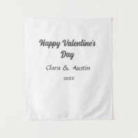 Happy Valentine's day add name date simple minimal