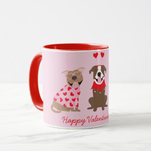 Happy Valentines Day American Pit Bull Terriers Mug