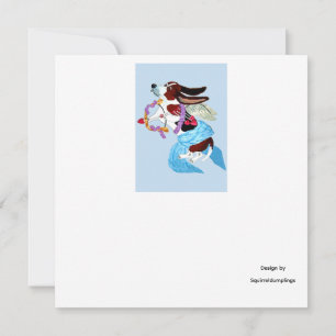 Happy Valentine's Day Basset Doggie Card