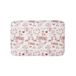 Happy Valentine's Day Bath Mat