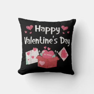 Happy Valentines Day Be Mine Cute Hearts Cushion