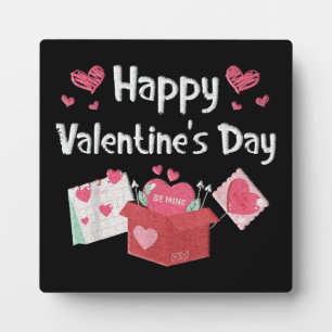 Happy Valentines Day Be Mine Cute Hearts Plaque