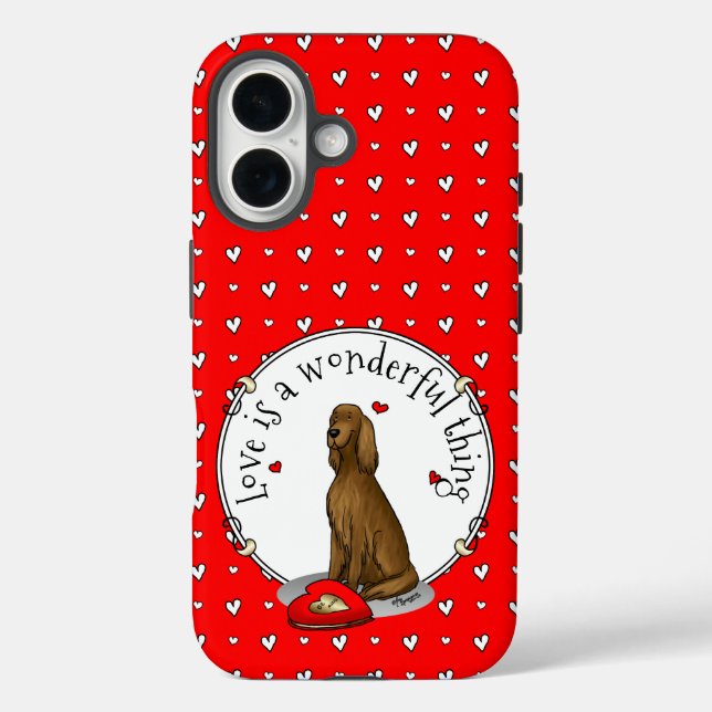 Happy Valentine's Day Be Mine Irish Setter (red 1) Case-Mate iPhone Case (Back)