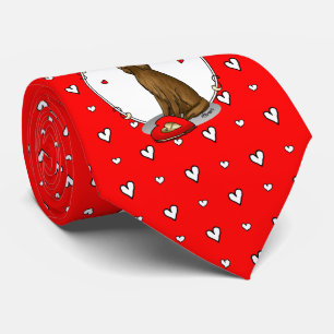 Happy Valentine's Day Be Mine Irish Setter (red 1) Tie