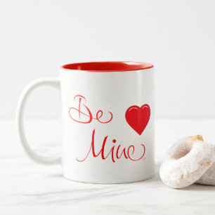Happy Valentine's Day Be Mine Love Red Hearts Mug