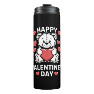 Happy Valentine's Day Bear vday  Thermal Tumbler