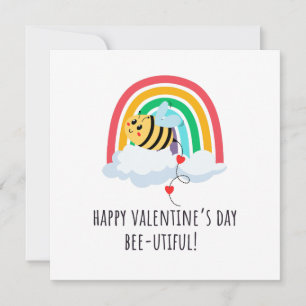 Happy Valentine's Day Bee-utiful Flat Card