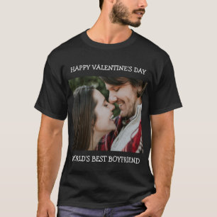 Happy Valentine's Day Best Boyfriend Custom Photo  T-Shirt