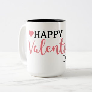 Happy Valentine's Day black & white Mug