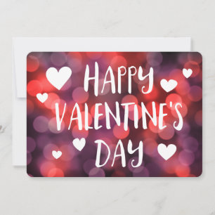 happy valentines day bokeh invitation