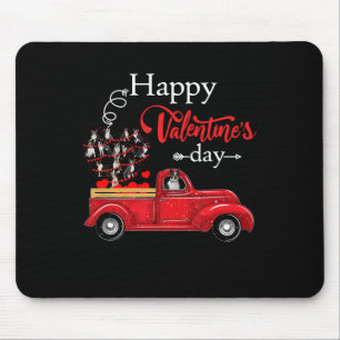Happy Valentine's Day Boston Terrier Dog Mouse Pad
