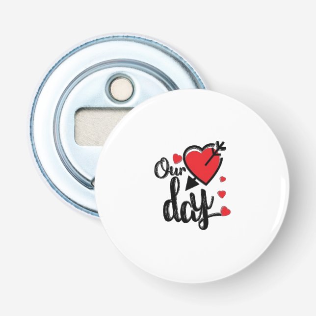 Happy Valentine's Day Bottle Opener (Front)