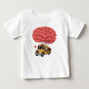 Happy Valentine's Day Bus with Owl Baby T-Shirt