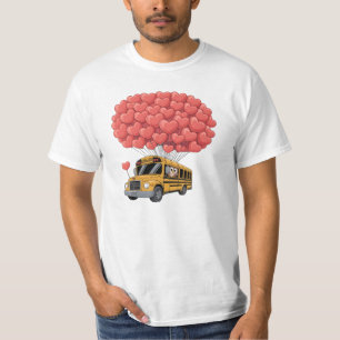 Happy Valentine's Day Bus with Owl T-Shirt