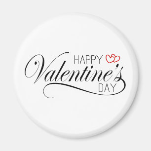 Happy Valentine's Day Calligraphy Magnet