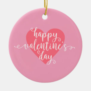 Happy Valentine's Day Calligraphy Ornament
