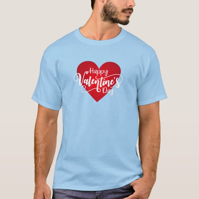 Happy Valentine's Day Calligraphy | T-Shirt (Front)