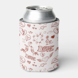 Happy Valentine's Day Can Cooler