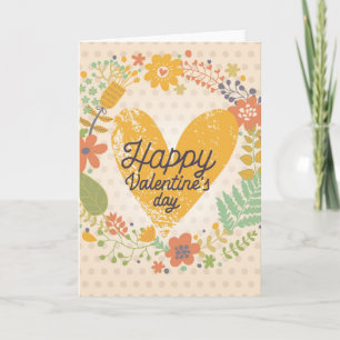 Happy Valentine's Day Card in Bright Colours