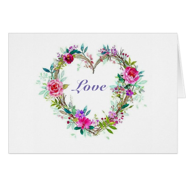Happy Valentine's Day card (interchangeable card) (Front Horizontal)