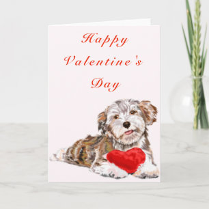 Happy Valentine's Day Card Pets with Heart Gift