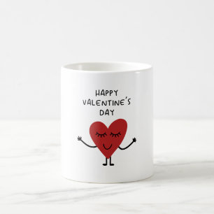 Happy Valentine's Day cartoon heart  Coffee Mug