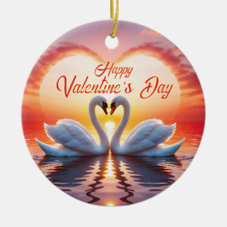 Happy Valentine's Day Ceramic Ornament