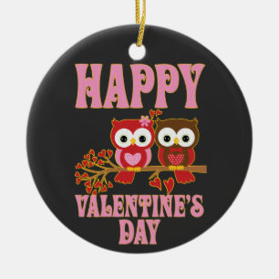 Happy Valentine's Day Ceramic Ornament