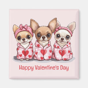 Happy Valentines Day Chihuahua Dogs Magnet