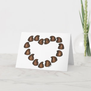 Happy Valentine's Day Chocolate Drops Heart Card