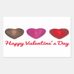 Happy Valentine's Day Chocolate Hearts Sticker