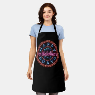 Happy Valentine's Day Circle Design-67128 Apron