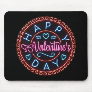 Happy Valentine's Day Circle Design-67128 Mouse Pad