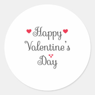 Happy Valentine's Day Classic Round Sticker