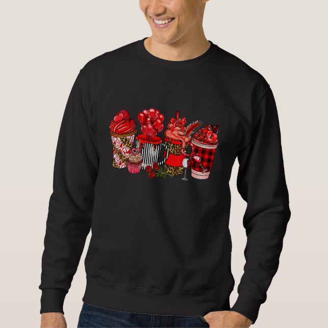 Happy Valentine's Day Coffee Drink Matching Couple Sweatshirt (Front)