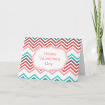 Happy Valentine's Day, colourful chevron