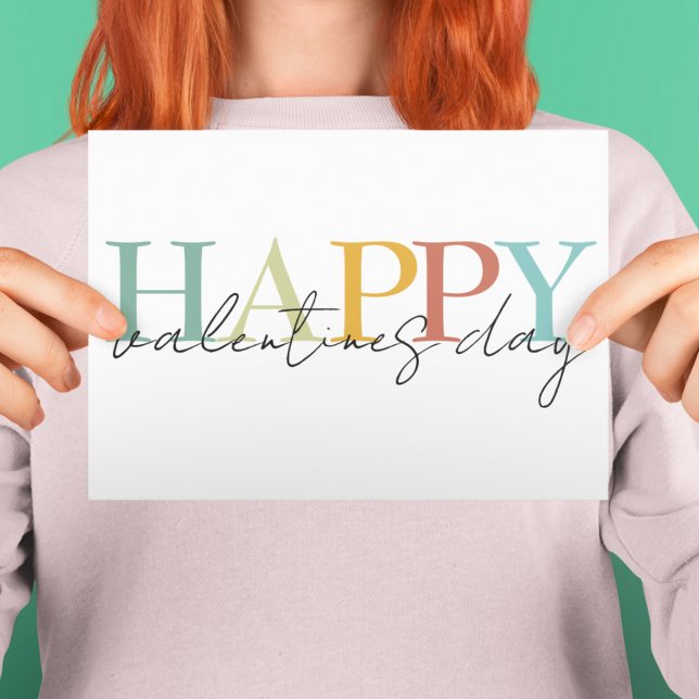  Happy Valentine's Day Colourful Simple  Card (Creator Uploaded)