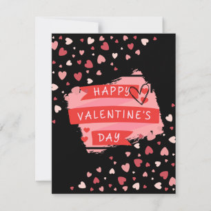Happy Valentine's Day Confetti Hearts Fun Vday Card