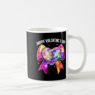 Happy Valentines Day Coquette Disco Ball Heart Gir Coffee Mug