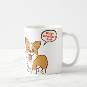 "Happy Valentine's Day" Corgi Mug