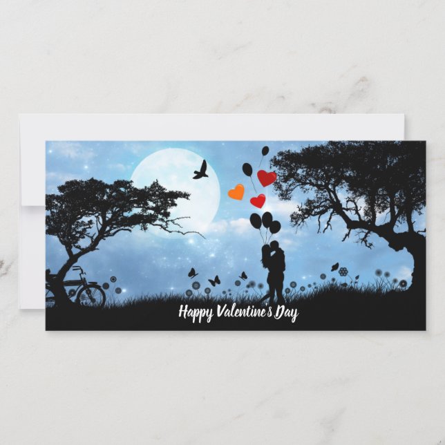 Happy Valentine's Day Couple flat card (Front)
