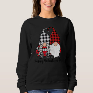 Happy Valentine's Day Couple Gnomes Funny Family L Sweatshirt
