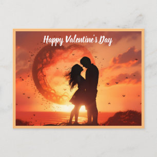 Happy Valentine's Day Couple Holiday Postcard